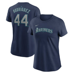 Julio Rodriguez Seattle Mariners Women's Cooperstown Collection Fuse Name & Number T-Shirt Navy | Nike