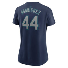 Julio Rodriguez Seattle Mariners Women's Cooperstown Collection Fuse Name & Number T-Shirt Navy | Nike