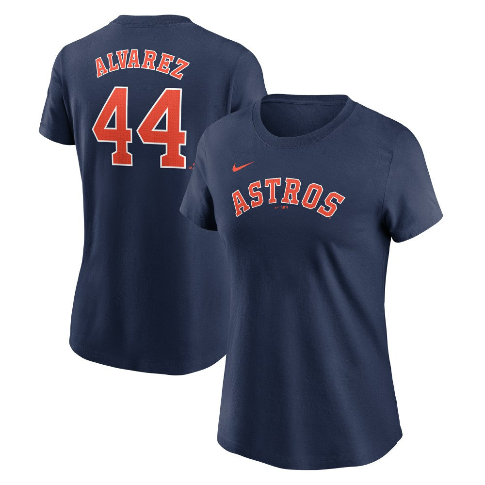 Yordan Alvarez Houston Astros Women's Cooperstown Collection Fuse Name & Number T-Shirt Navy | Nike