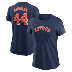 Yordan Alvarez Houston Astros Women's Cooperstown Collection Fuse Name & Number T-Shirt Navy | Nike