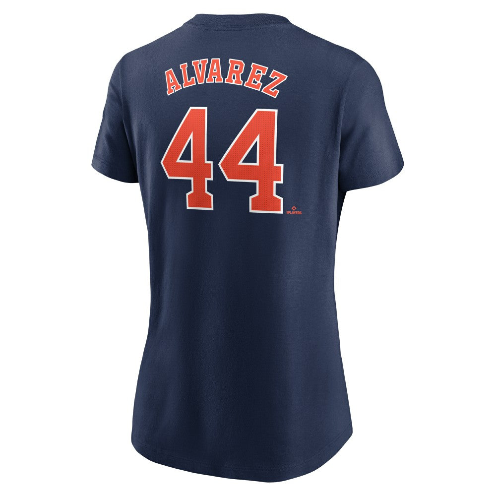 Yordan Alvarez Houston Astros Women's Cooperstown Collection Fuse Name & Number T-Shirt Navy | Nike