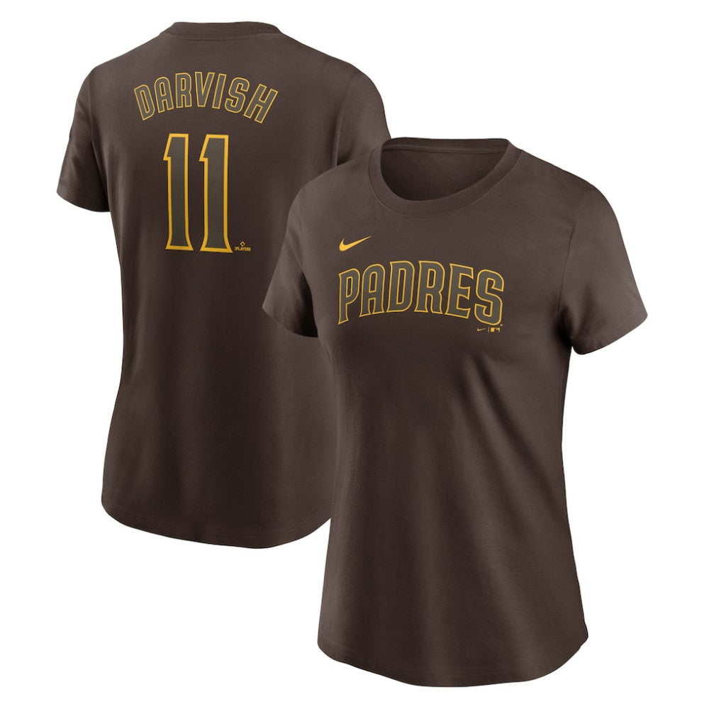 Yu Darvish San Diego Padres Women's Cooperstown Collection Fuse Name & Number T-Shirt Brown | Nike