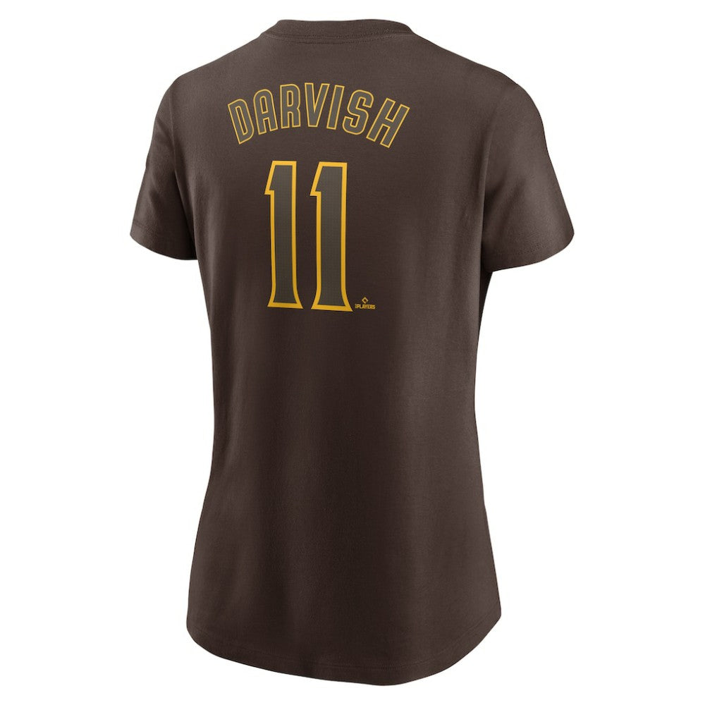 Yu Darvish San Diego Padres Women's Cooperstown Collection Fuse Name & Number T-Shirt Brown | Nike