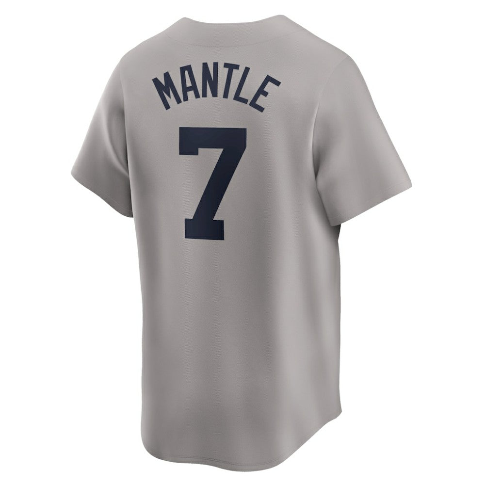 Mickey Mantle New York Yankees Throwback Cooperstown Collection Limited Jersey Gray | Nike
