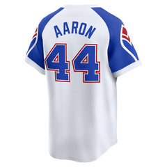 Hank Aaron Atlanta Braves Throwback Cooperstown Limited Jersey White | Nike