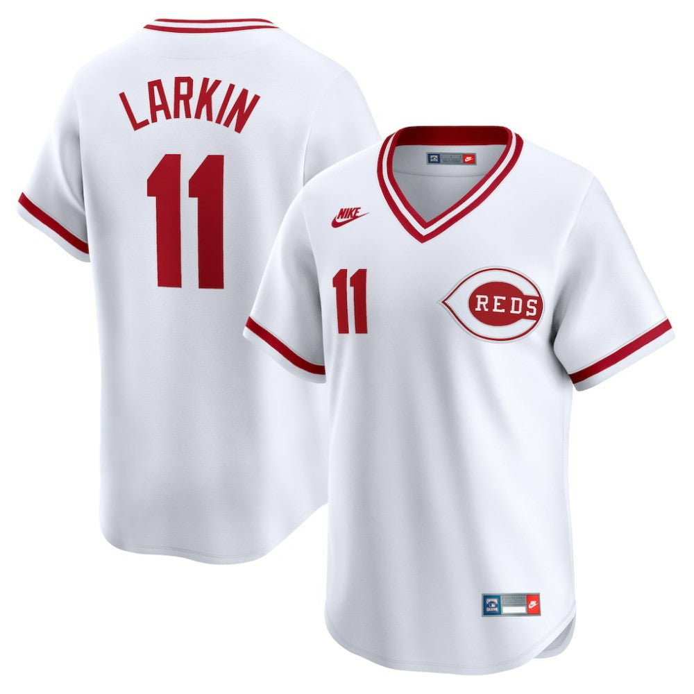 Barry Larkin Cincinnati Reds Throwback Cooperstown Limited Jersey White | Nike