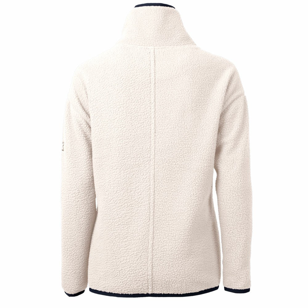 Kansas City Royals Cutter & Buck Women's City Connect Cascade Eco Sherpa Fleece Half-Zip Pullover Jacket Oatmeal