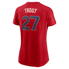 Mike Trout Los Angeles Angels Women's 2024 City Connect Fuse Player Name & Number T-Shirt Red | Nike