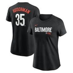 Adley Rutschman Baltimore Orioles Women's City Connect Fuse Name & Number T-Shirt Black | Nike