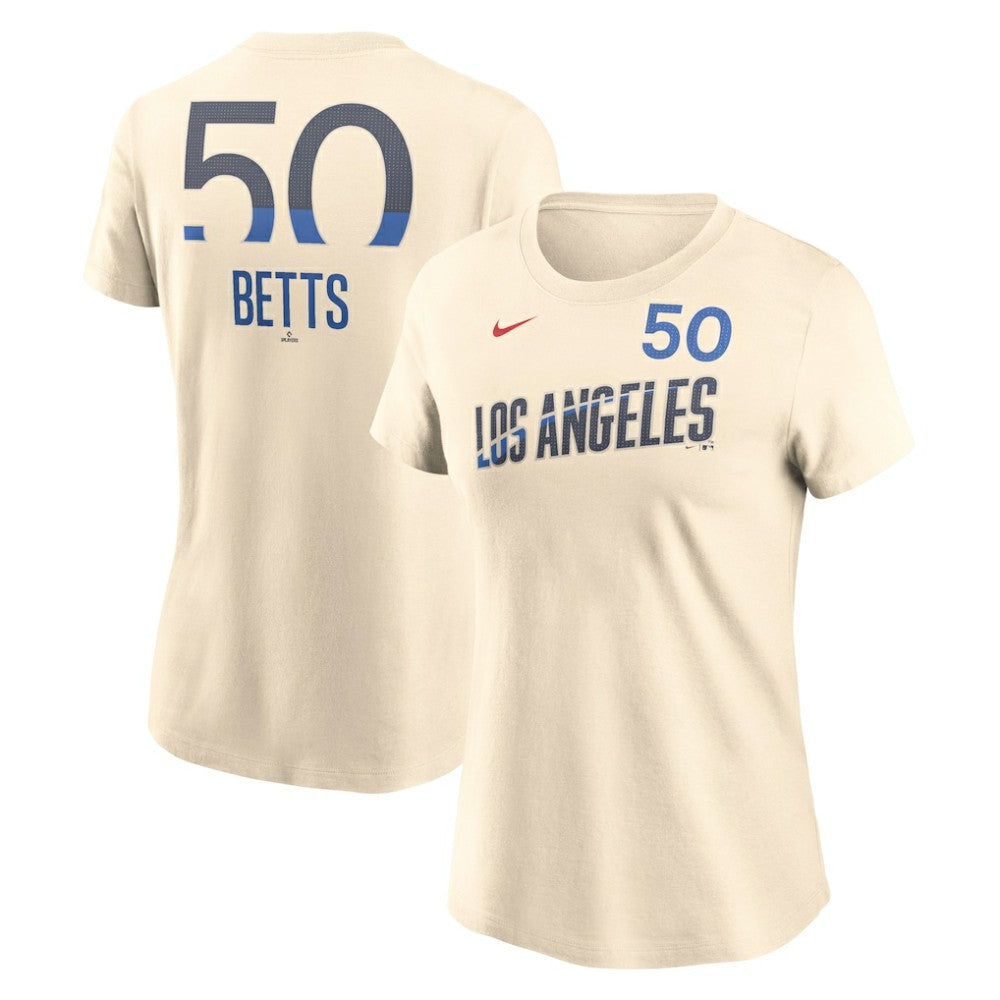 Mookie Betts Los Angeles Dodgers Women's 2024 City Connect Fuse Name & Number T-Shirt Navy | Nike