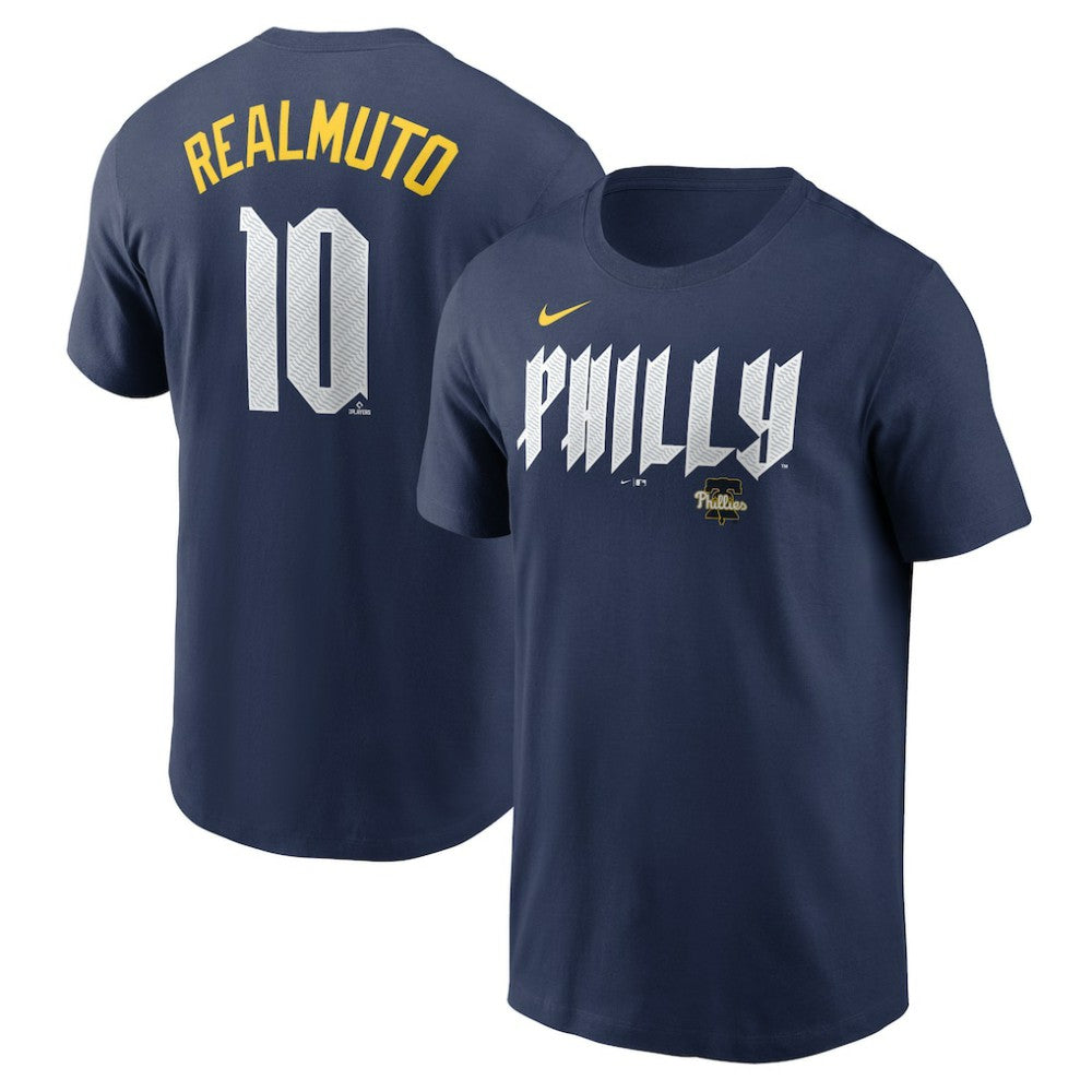 J.T. Realmuto Philadelphia Phillies 2024 City Connect Fuse Player Name & Number T-Shirt Navy | Nike