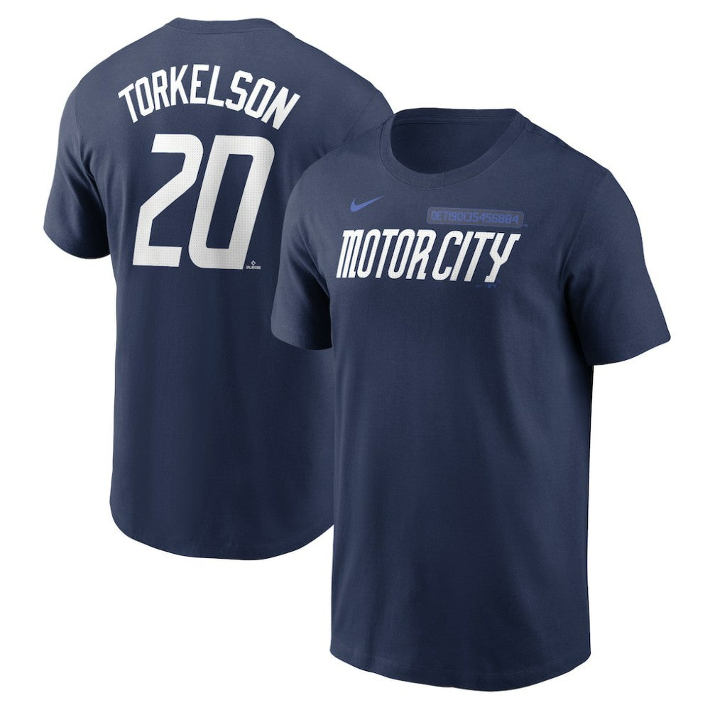 Spencer Torkelson Detroit Tigers 2024 City Connect Fuse Name & Number T-Shirt Navy | Nike