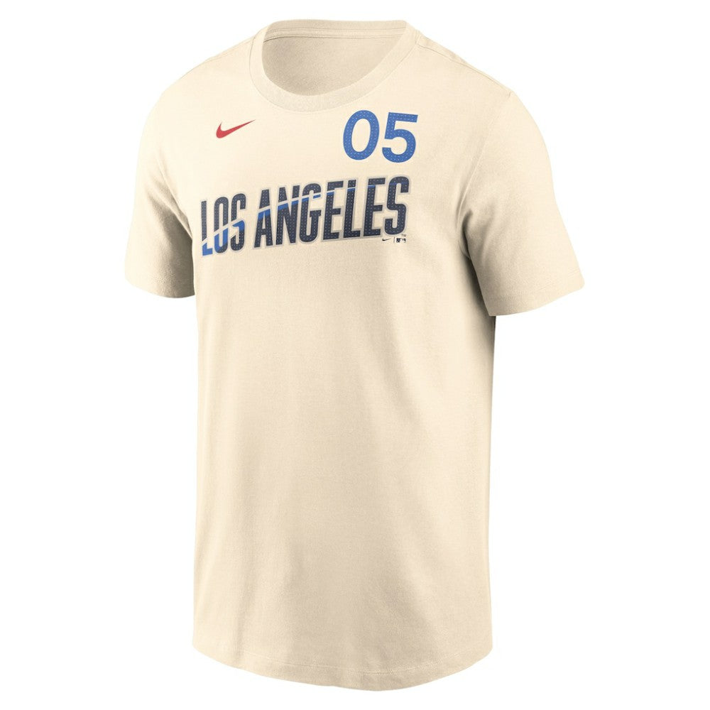 Freddie Freeman Los Angeles Dodgers 2024 City Connect Fuse Name & Number T-Shirt Cream | Nike