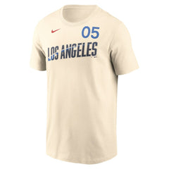 Freddie Freeman Los Angeles Dodgers 2024 City Connect Fuse Name & Number T-Shirt Cream | Nike