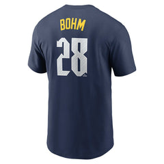 Alec Bohm Philadelphia Phillies 2024 City Connect Fuse Name & Number T-Shirt Navy | Nike