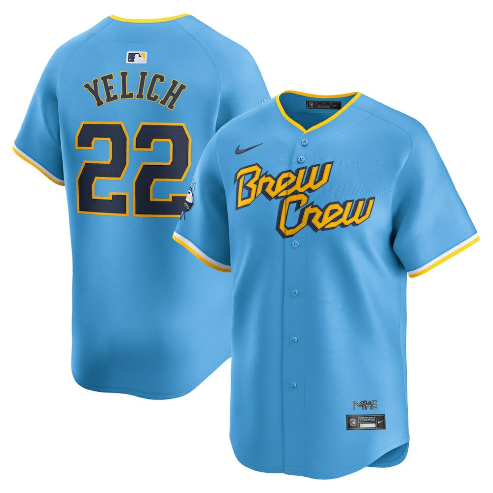 Christian Yelich Milwaukee Brewers City Connect Limited Player Jersey Powder Blue | Nike