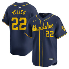 Christian Yelich Milwaukee Brewers Alternate Limited Player Jersey - Navy | Nike