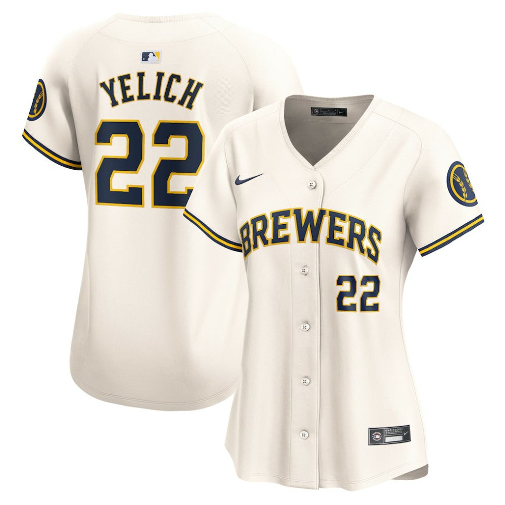 Christian Yelich Milwaukee Brewers Women's Home Limited Player Jersey Cream | Nike