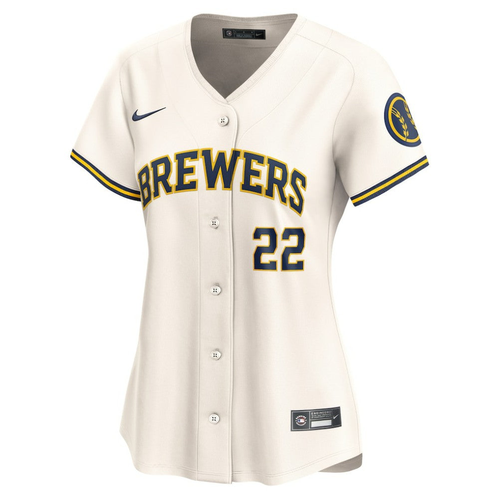 Christian Yelich Milwaukee Brewers Women's Home Limited Player Jersey Cream | Nike