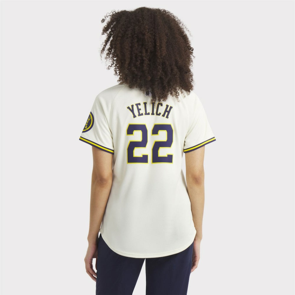 Christian Yelich Milwaukee Brewers Women's Home Limited Player Jersey Cream | Nike