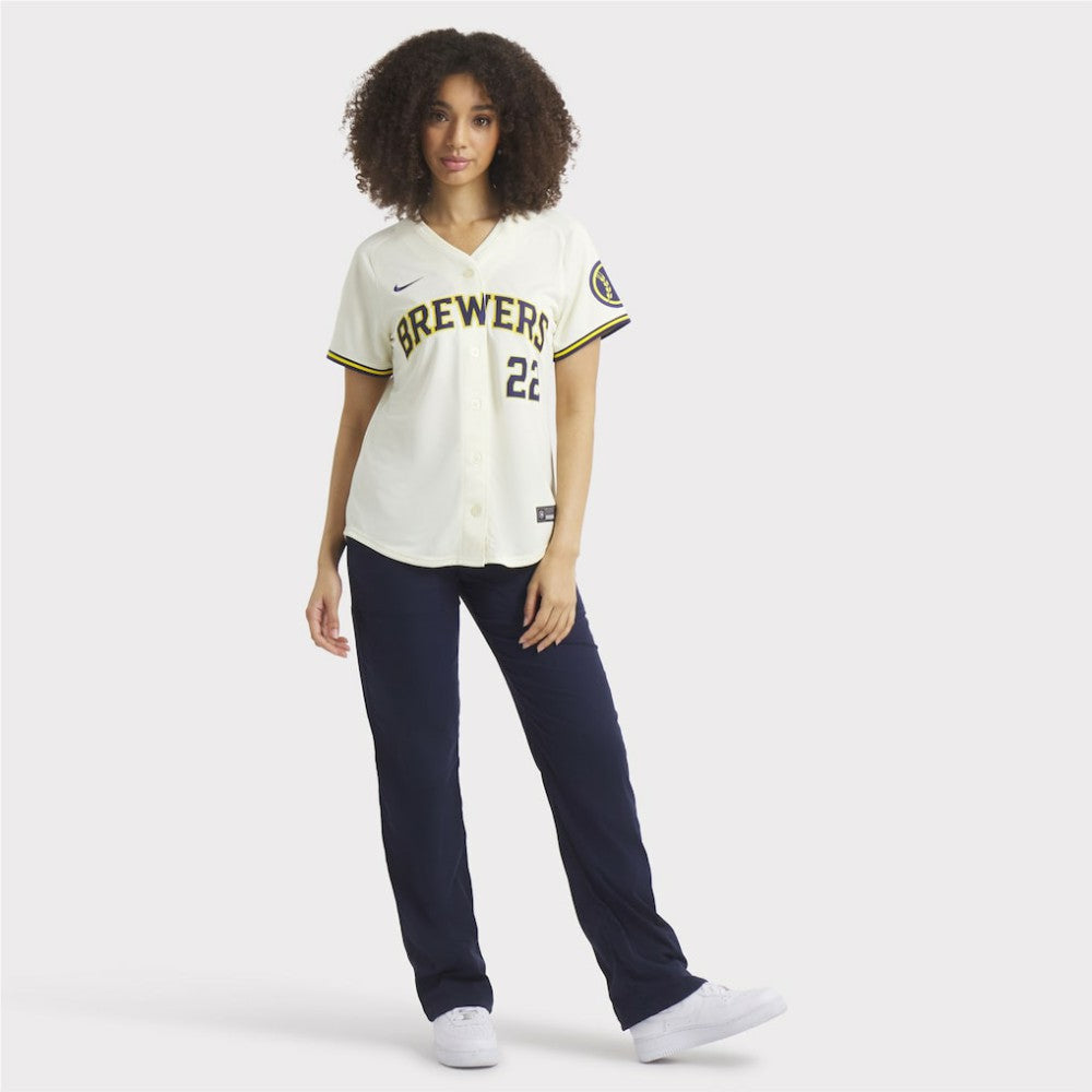 Christian Yelich Milwaukee Brewers Women's Home Limited Player Jersey Cream | Nike