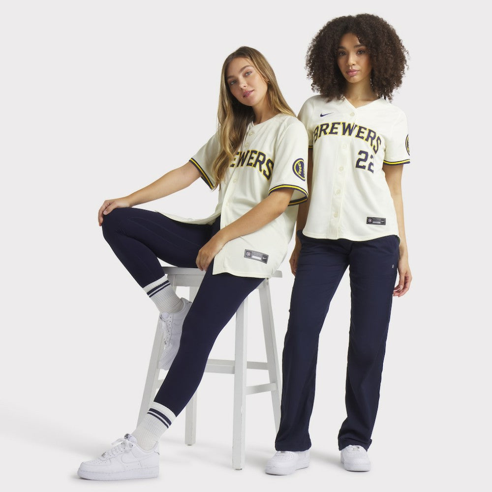 Christian Yelich Milwaukee Brewers Women's Home Limited Player Jersey Cream | Nike