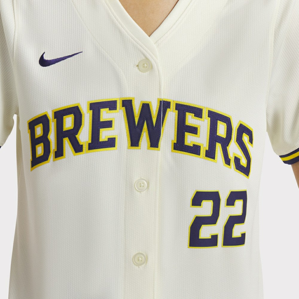 Christian Yelich Milwaukee Brewers Women's Home Limited Player Jersey Cream | Nike