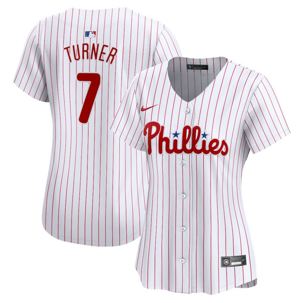 Trea Turner Philadelphia Phillies Women's Home Limited Player Jersey White | Nike