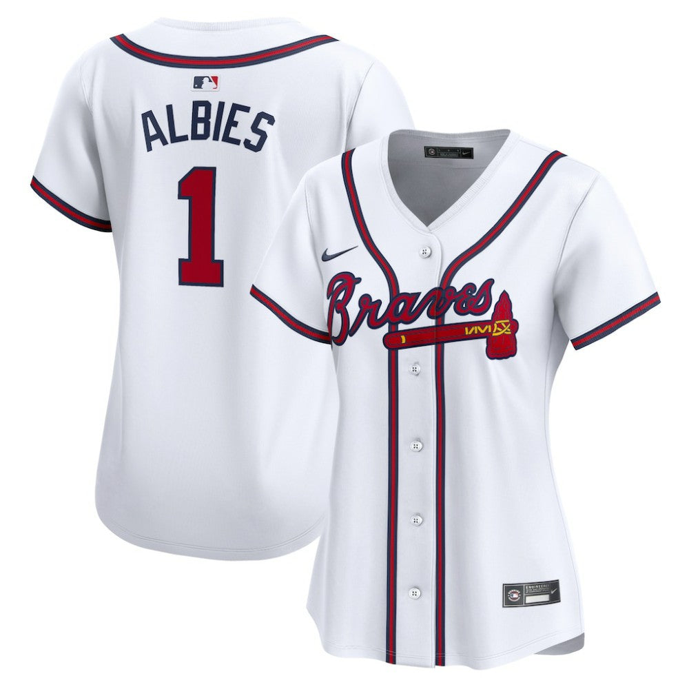 Ozzie Albies Atlanta Braves Women's Home Limited Player Jersey White | Nike