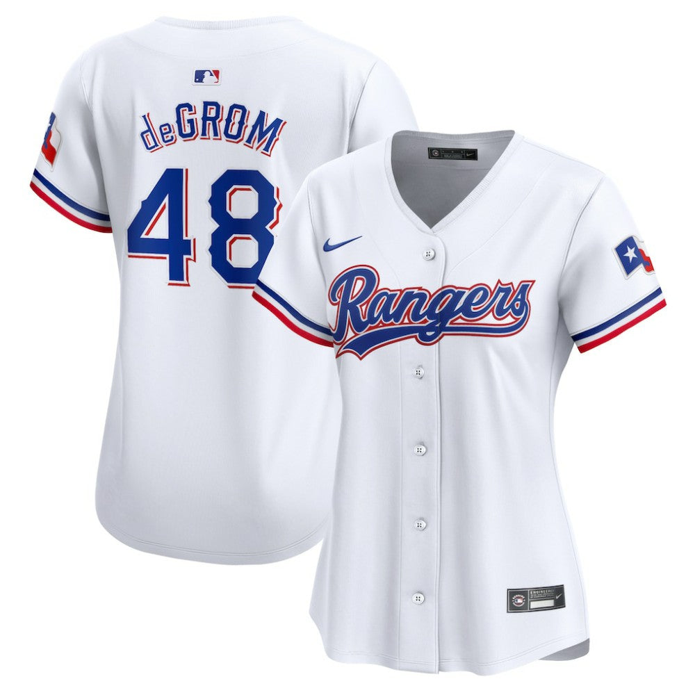 Jacob deGrom Texas Rangers Women's Home Limited Player Jersey White | Nike
