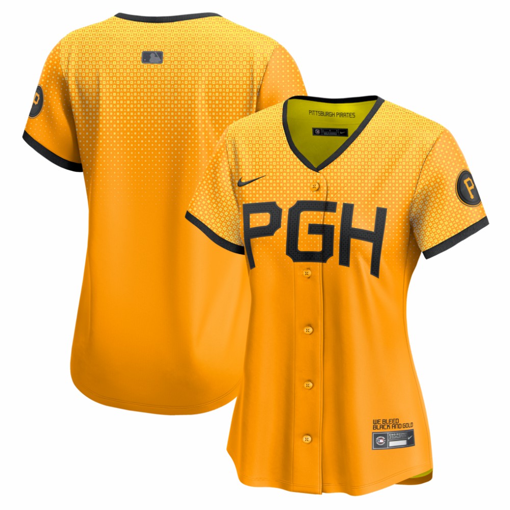 Pittsburgh Pirates Women's City Connect Limited Jersey Gold | Nike
