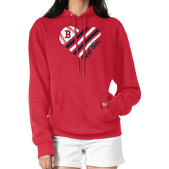 Boston Red Sox G-III 4Her by Carl Banks Women's Heart Fleece Pullover Hoodie Red