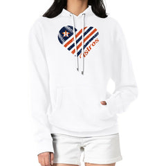 Houston Astros G-III 4Her by Carl Banks Women's Heart Fleece Pullover Hoodie White
