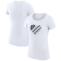 Chicago White Sox G-III 4Her by Carl Banks Women's Super-Slim Fit Lightweight Heart Graphic T-Shirt White