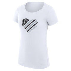 Chicago White Sox G-III 4Her by Carl Banks Women's Super-Slim Fit Lightweight Heart Graphic T-Shirt White
