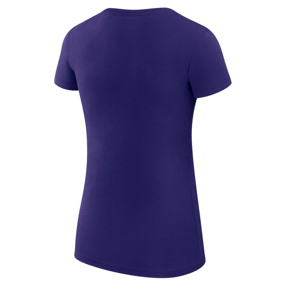 Colorado Rockies G-III 4Her by Carl Banks Women's Super-Slim Fit Lightweight Heart Graphic T-Shirt Purple