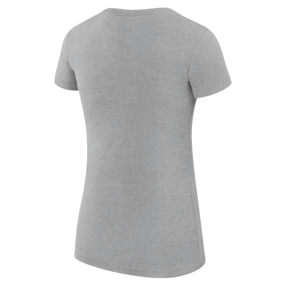 Kansas City Royals G-III 4Her by Carl Banks Women's Super-Slim Fit Lightweight Heart Graphic T-Shirt Heather Gray