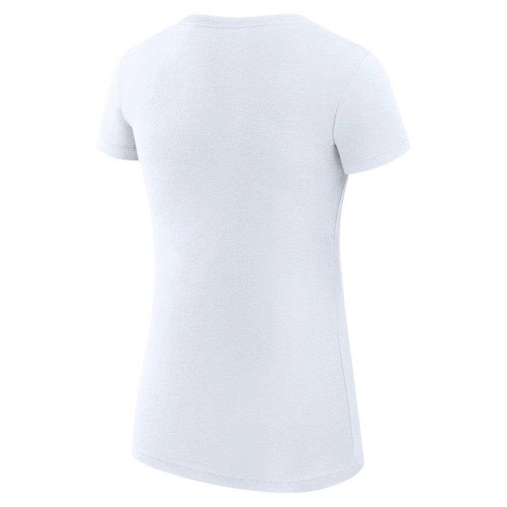Los Angeles Angels G-III 4Her by Carl Banks Women's Super-Slim Fit Lightweight Heart Graphic T-Shirt White