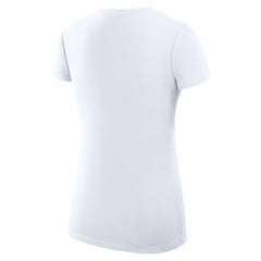 Chicago Cubs G-III 4Her by Carl Banks Women's Super-Slim Fit Lightweight Heart V-Neck T-Shirt White