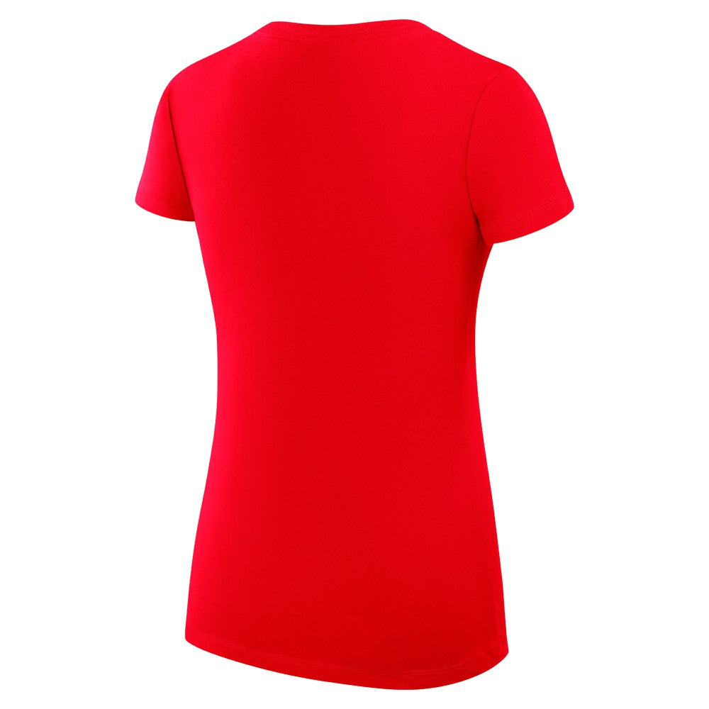 Cincinnati Reds G-III 4Her by Carl Banks Women's Super-Slim Fit Lightweight Heart V-Neck T-Shirt Red