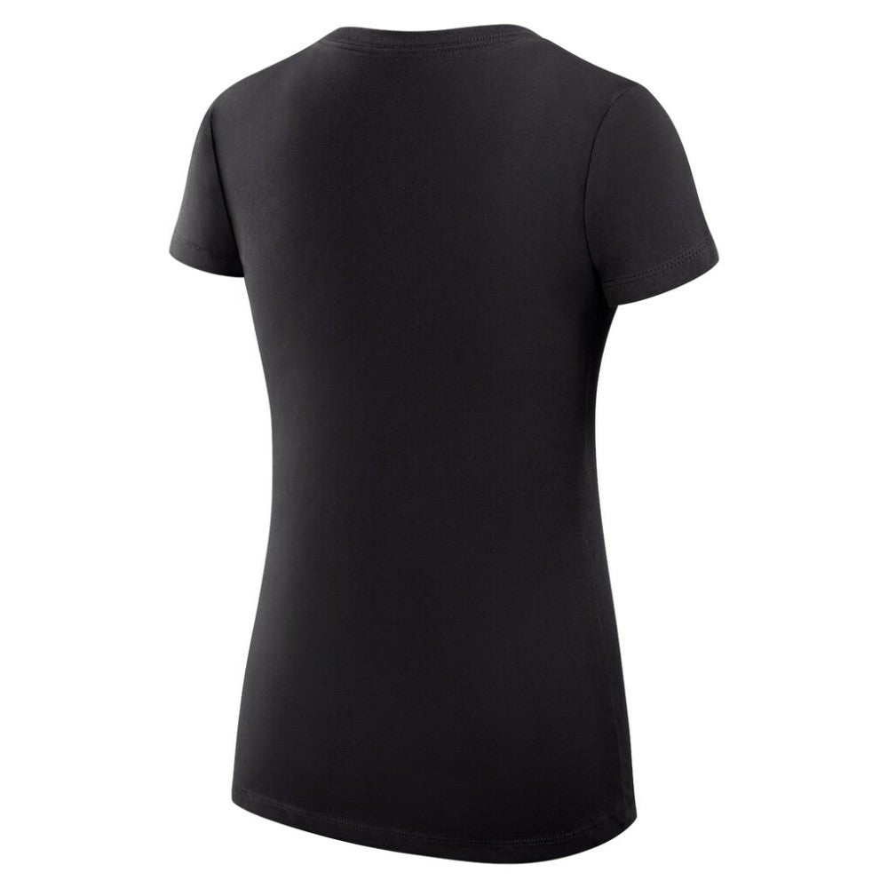 Miami Marlins G-III 4Her by Carl Banks Women's Super-Slim Fit Lightweight Heart V-Neck T-Shirt Black