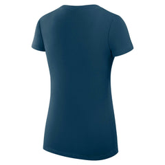 Milwaukee Brewers G-III 4Her by Carl Banks Women's Super-Slim Fit Lightweight Heart V-Neck T-Shirt Navy