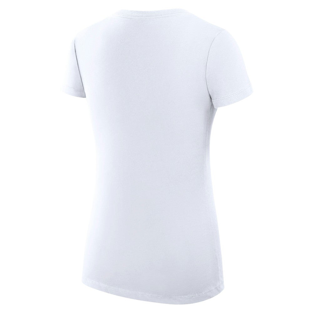 Milwaukee Brewers G-III 4Her by Carl Banks Women's Super-Slim Fit Lightweight Heart V-Neck T-Shirt White