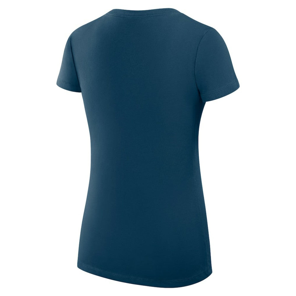 Seattle Mariners G-III 4Her by Carl Banks Women's Super-Slim Fit Lightweight Heart V-Neck T-Shirt Navy