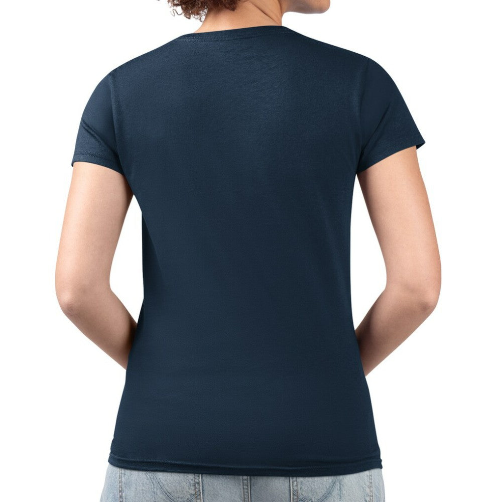 Seattle Mariners G-III 4Her by Carl Banks Women's Super-Slim Fit Lightweight Heart V-Neck T-Shirt Navy