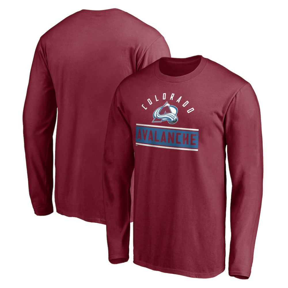Colorado Avalanche Team Arch Knockout Long Sleeve T-Shirt Burgundy