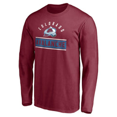 Colorado Avalanche Team Arch Knockout Long Sleeve T-Shirt Burgundy