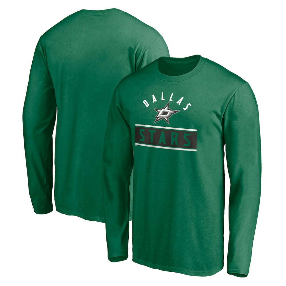Dallas Stars Team Arch Knockout Long Sleeve T-Shirt Kelly Green