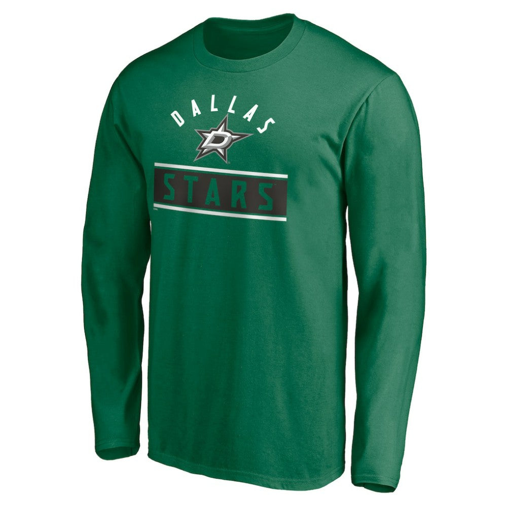 Dallas Stars Team Arch Knockout Long Sleeve T-Shirt Kelly Green