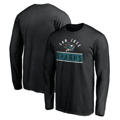 San Jose Sharks Team Arch Knockout Long Sleeve T-Shirt Black